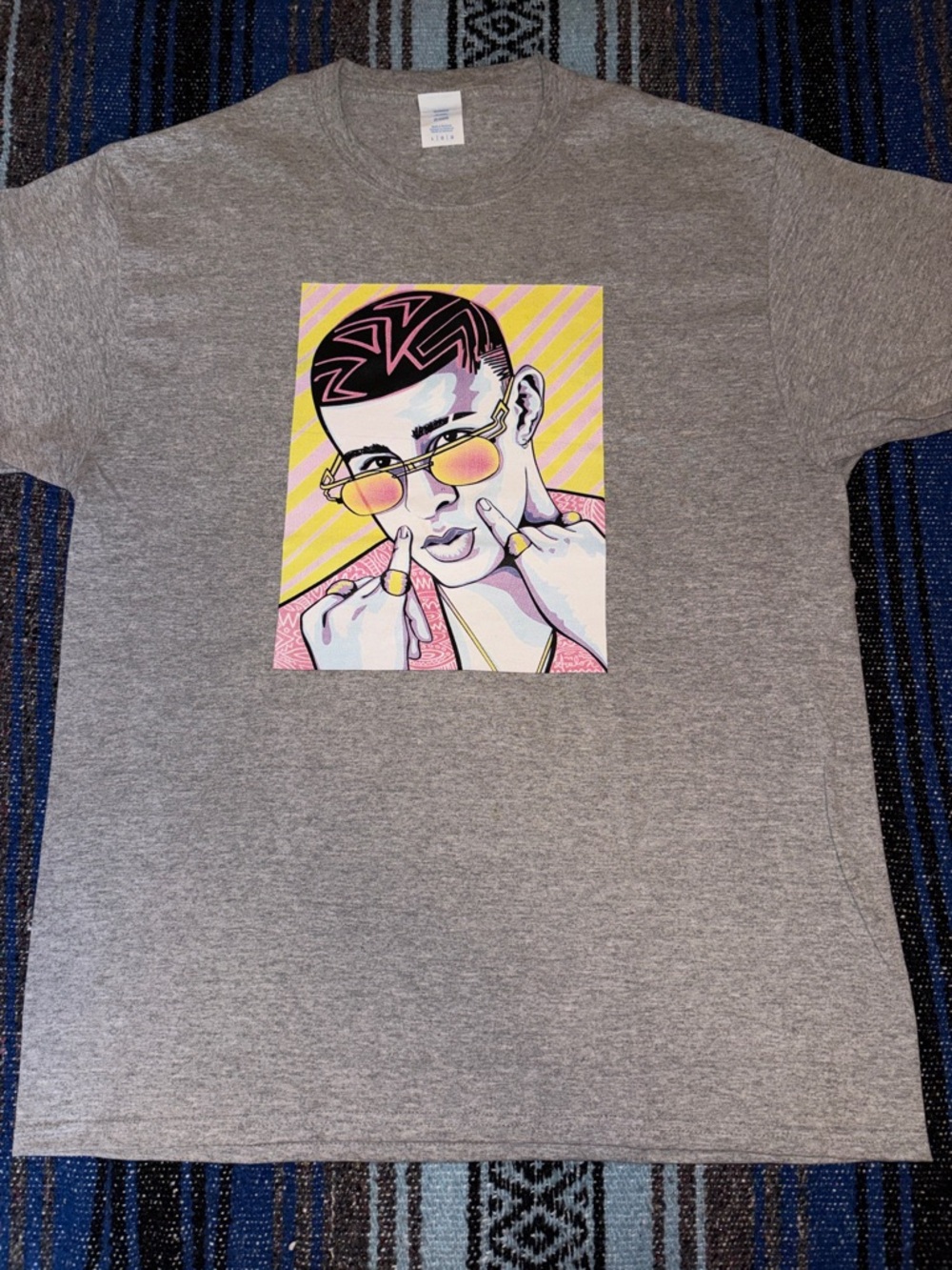 Bad Bunny Cartoon Graphic Tee Shirt